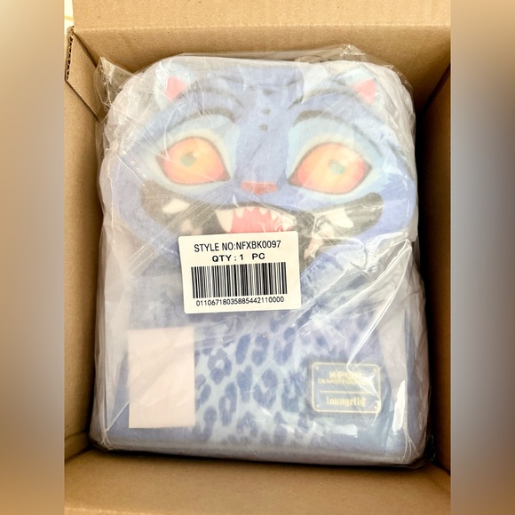 Blue Cat Face Mini Backpack - Loungefly Style main image 4